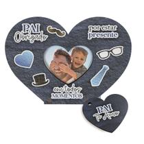 Kit 20 Lembranças Dia Dos Pais Coração e Chaveiro