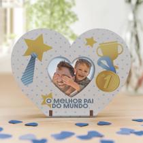 Kit 20 Lembranças Dia Dos Pais Coração MDF o Melhor Pai do Mundo.