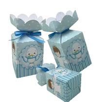 Kit 20 Lembrancinhas de Batizado Caixinhas Meia Bala