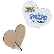 Kit 20 Lembrancinhas Dia Dos Pais Mdf Coração