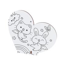 Kit 20 Lembrancinhas MDF Dia das Crianças para Colorir