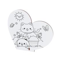 Kit 20 Lembrancinhas MDF Dia das Crianças para Colorir