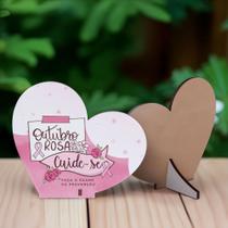 Kit 20 Lembrancinhas Outubro Rosa MDF Coração Prevenção e Conscientização Kit 20 Lembrancinhas Outubro Rosa MDF Coração Prevenção e Conscientização