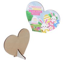 Kit 20 Lembrancinhas Pascoa MDF Coracao Liso