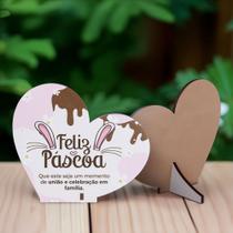 Kit 20 Lembrancinhas Pascoa MDF Coracao Singelo