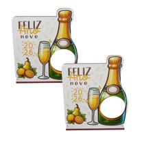 Kit 20 Lembrancinhas Porta Bombom Ano Novo Feliz 2026 Mdf