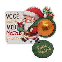Kit 20 Lembrancinhas Porta Bombom Papai Noel Feliz Natal Mdf