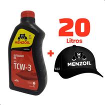 Kit 20 Litros Óleo TCW3 Menzoil 2T Motores de Popa + 01 Boné
