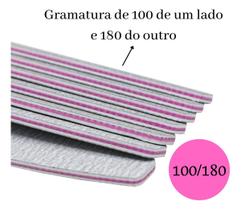 Kit 20 Lixas Meia Lua buffer Polidor modelador Unhas Gel