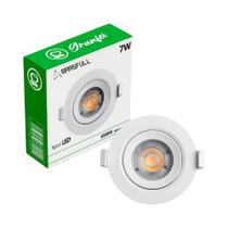 Kit 20 Luminária Led Spot 5W Redondo Quadrado Embutido Branco Quente 3000k Bivolt