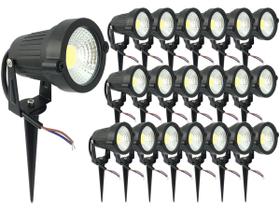 Kit 20 Luminária Spot Luz Led De Alto Brilho 7w 110v/220v Acompanha Os Espeto De Jardim Kit 20 Luminária Spot Luz Led De Alto Brilho 7w 110v/220v Acompanha Os Espeto De Jardim