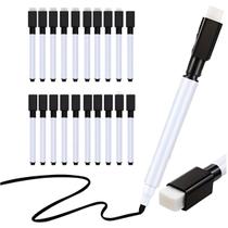 Kit 20 Marcadores Preto com Apagador e Imã Quadro Branco Kit 20 Marcadores Preto com Apagador e Imã Quadro Branco