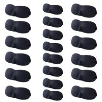 Kit 20 Máscara Para Dormi 3d Tapa Olho Ajustável Melhor Sono Poliéster Confortavel De Dormir, 100% Sombra Blackout