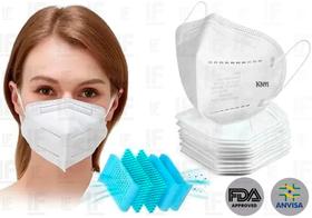 Kit 20 Máscaras Respiratória Proteção Facial 5 Camadas Kn95