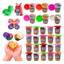 Kit 20 Massinha De Modelar Perfumada Criança Tricolor