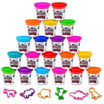 Kit 20 Massinhas de Modelar Infantil com Moldes Sortidos Kit 20 Massinhas de Modelar Infantil com Moldes Sortidos