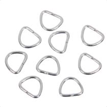 Kit 20 Meia Argola Niquelada 25mm Para Artesanatos E Bolsas