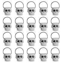 Kit 20 Mini Balde Cranio Caveira Esqueleto Decorar Halloween - Pais e filhos