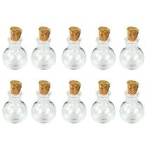 Kit 20 Mini Garrafas de Vidro com Rolha Frascos de Poção e Decoração