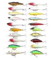 Kit 20 Mini Iscas Artificiais Para Tucunaré Traíra Tilapia