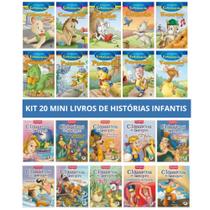 Kit 20 Mini Livros de Histórias Infantis - Estimação + Classicos de Sempre Kit 20 Mini Livros de Histórias Infantis - Estimação + Classicos de Sempre
