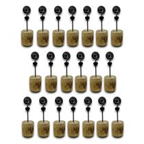 Kit 20 Mini Porta Retratos Foto Redondo Madeira Lembrancinha