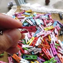 Kit 20 Mini Pregadores Coloridos De Madeira Prendedor Decoração