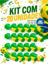 Kit 20 Mini Vuvuzela Corneta Copa Mundo Brasil Festa Evento -