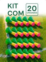 Kit 20 Mini Vuvuzela Corneta Copa Mundo Brasil Festa Evento