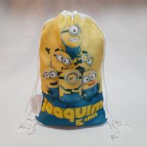 Kit 20 mochilas Saco Personalizado minions