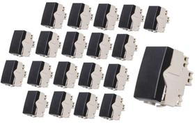 Kit 20 Módulos Interruptor Simples Ebony Clean Margirius 16810 Kit 20 Módulos Interruptor Simples Ebony Clean Margirius 16810