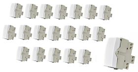 Kit 20 Módulos Interruptor Simples Sleek Margirius 16062 Kit 20 Módulos Interruptor Simples Sleek Margirius 16062