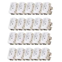 Kit 20 Módulos Tomada 2P+T 10A 250V Sleek Margirius 16049