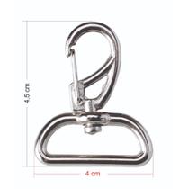 Kit 20 Mosquetão Para Bolsa Niquelado Gancho Alça Bolsa Kit 20 Mosquetão Para Bolsa Niquelado Gancho Alça Bolsa