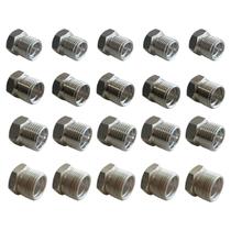 Kit 20 Niples Alumínio Para Conexão 6 8 10 12mm Oring Rosca