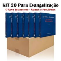 Kit 20 - O Novo Testamento - Salmos e Provérbios Evangelismo - João Ferreira Almeida - NVAA - Azul Kit 20 - O Novo Testamento - Salmos e Provérbios Evangelismo - João Ferreira Almeida - NVAA - Azul