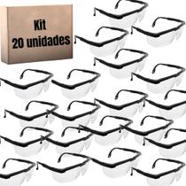 Kit 20 Óculos Incolor De Segurança Jaguar RJ Polifer CA 34082