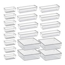 Kit 20 Organizador De Acrílico Maquiagem Divisórias Gavetas Kit 20 Organizador De Acrílico Maquiagem Divisórias Gavetas