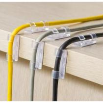 Kit 20 Organizador de Fios Cabos Fixador Clips Adesivo Kit 20 Organizador de Fios Cabos Fixador Clips Adesivo