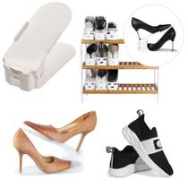 Kit 20 Organizadores De Sapato E Tênis Branco Com Regulagem Kit 20 Organizadores De Sapato E Tênis Branco Com Regulagem