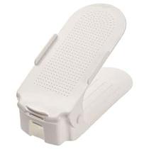 Kit 20 Organizadores Sapato Branco Brilho Regulagem D Altura