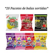 Kit 20 Pacotes de Bala Sortidas JUQUINHA CORAÇÃO JOICE CAFÉ