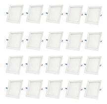 Kit 20 Painéis Led Quadrado De Embutir Ford 18w Bivolt 4000k