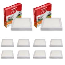 Kit 20 Painel Led Sobrepor 18w Bivolt 6500k Quadrado Ourolux