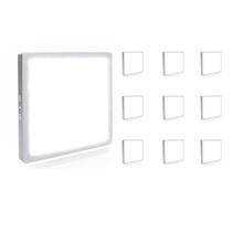 Kit 20 Painel Plafon Led 6W Quadrado Sobrepor - Branco Quente - Avant Decoração Casa Loja - Super Led