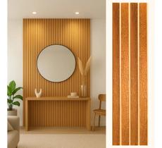 Kit 20 Painel Ripado Autocolante Mdf C/ Dupla Face 45x11