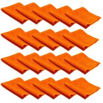 Kit 20 pano microfibra ecologico uso geral 30x30cm laranja