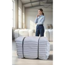 Kit 20 Panos Chão Algodão Branco Alta Absorção 60x40cm