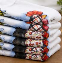 Kit 20 Panos de Prato Estampados Sortidos Cozinha 66X38