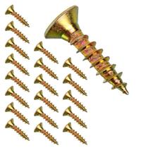 Kit 20 Parafuso 3X16mm Cabeça Chata Para Madeira Metal Parede Carpintaria Alvenaria Marcenaria Fixar